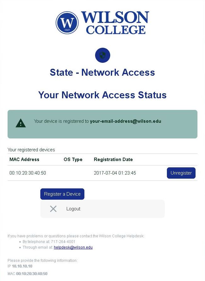 Network Access Status
