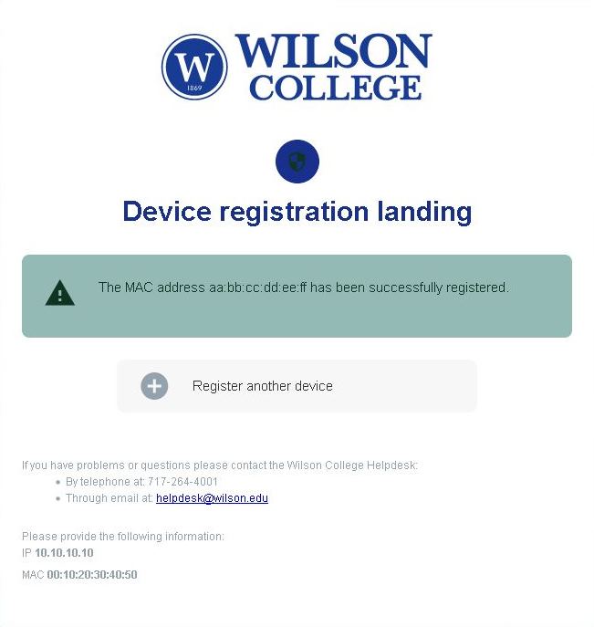 Device Registered